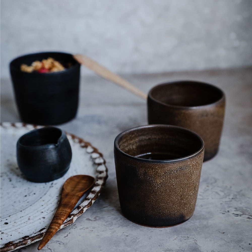 Stylish Petite Ceramic Tumbler - 12oz Insulated Coffee Cup with Lid - Perfect for Home, Office & Travel | Cute Small Ceramic Mug for Tea, Hot Chocolate & Cold Drinks