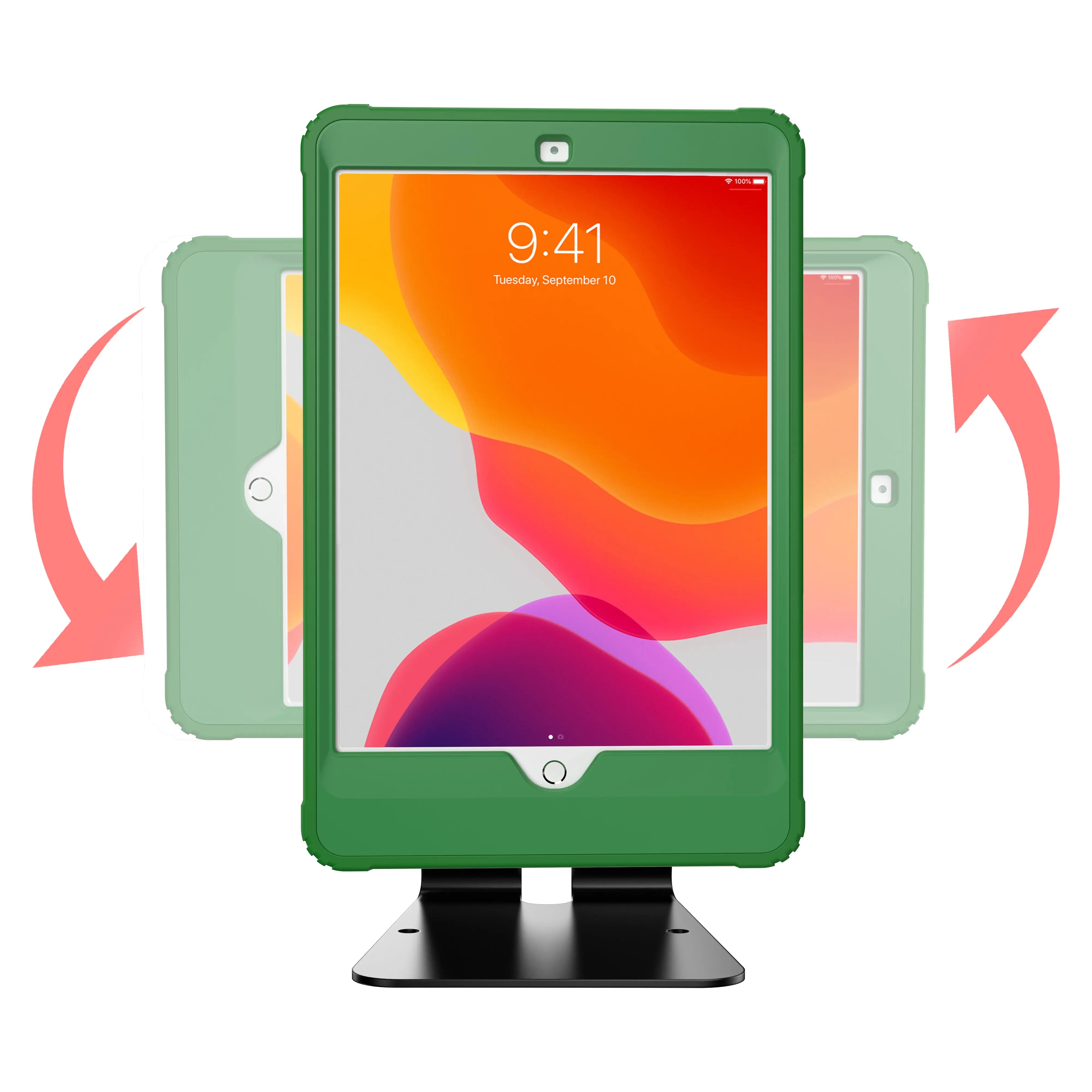 Quick Release Table Kiosk with Wireless Charging - Portable Stand for Retail Stores, Restaurants & Offices - Fast Inductive Charging Station for Phones & Tablets