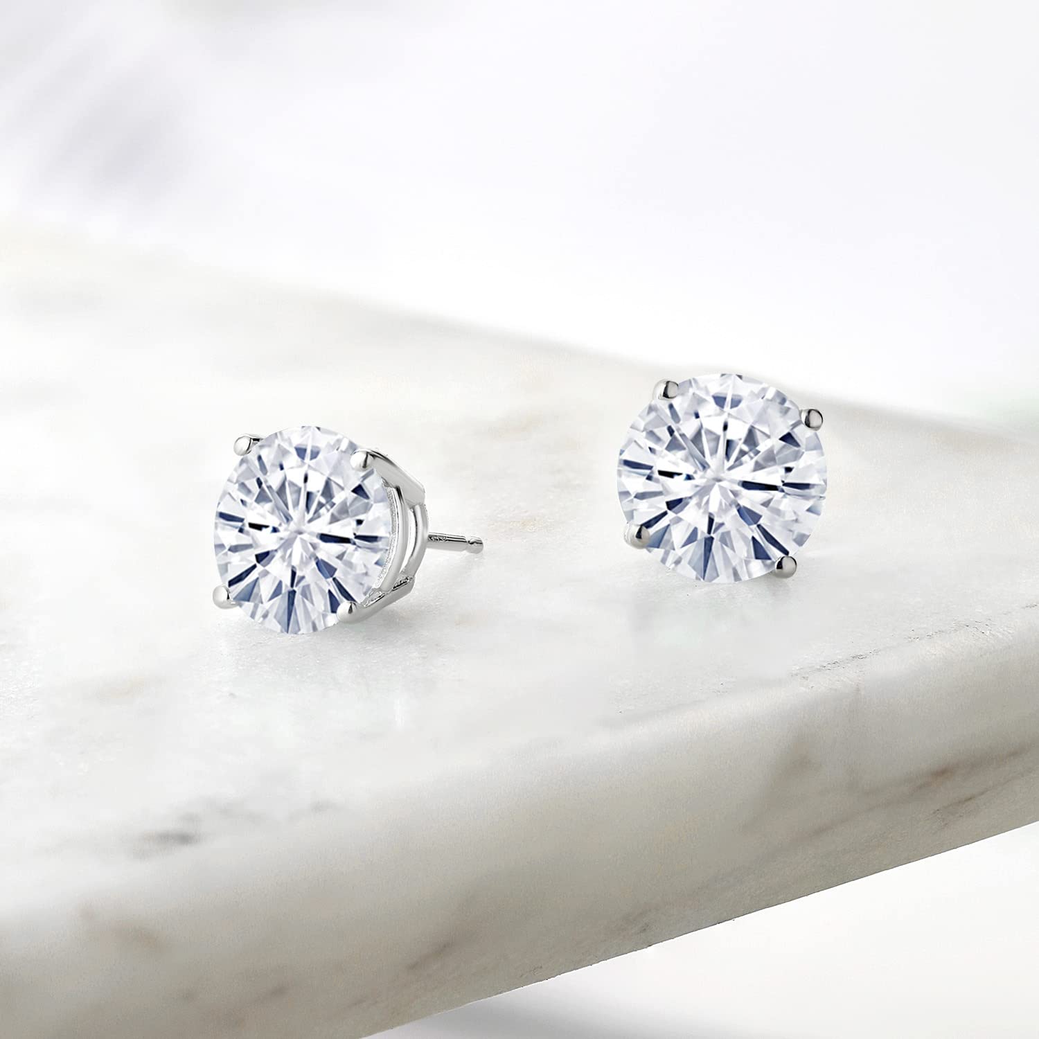 10MM Round Gemstone Birthstone Stud Earrings for Women & Men | 925 Sterling Silver Fine Jewelry | Perfect Gift for Mom, Wife, Her | Anniversary, Birthday, Christmas Present | Elegant Everyday Wear & Special Occasions