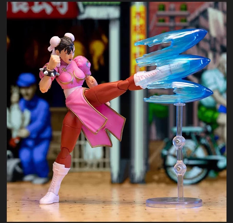 Jada Toys 1/12 Scale 6-Inch Street Fighter Pink Chun-Li Action Figure - Collectible Gift for Gamers & Anime Fans