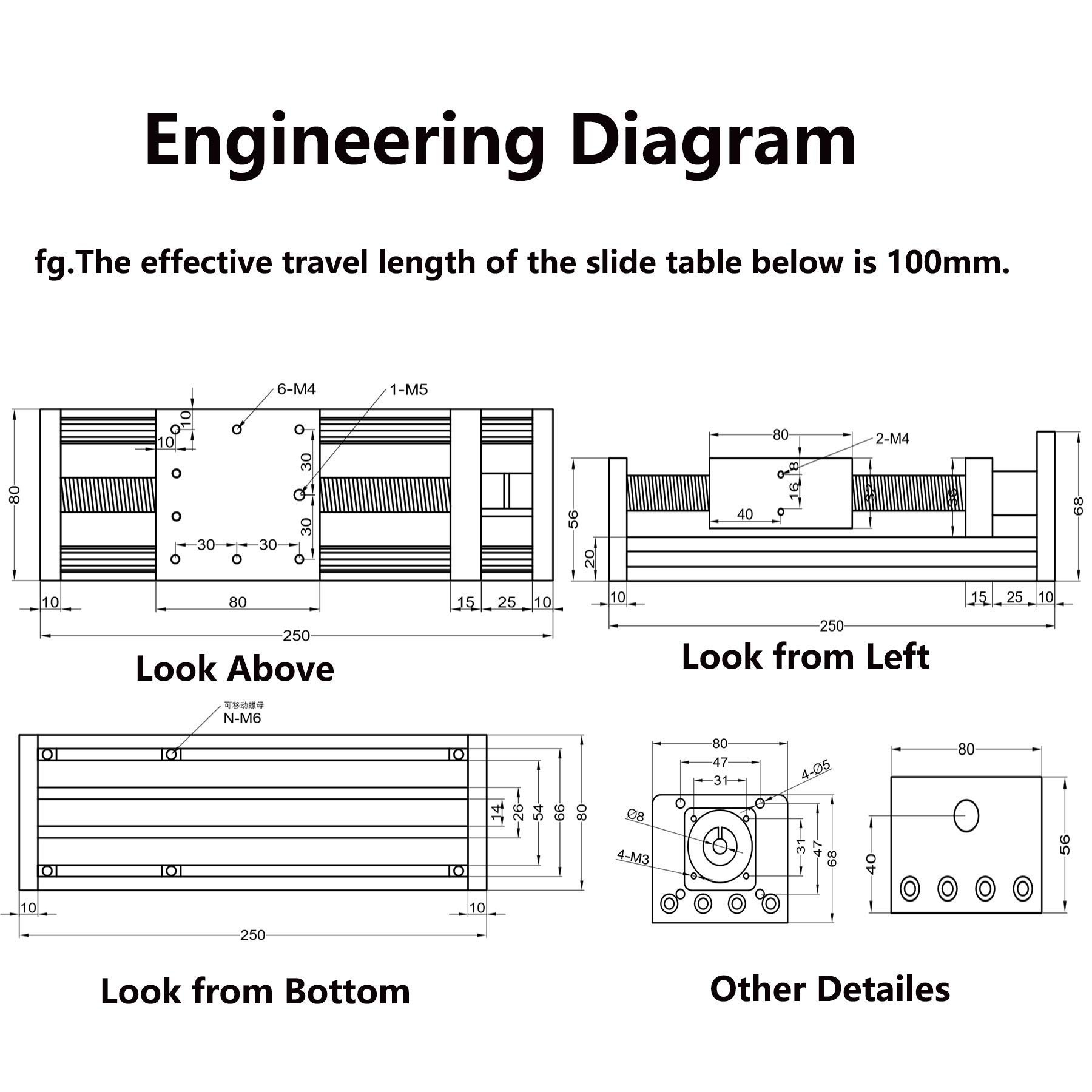 High Precision 100mm Travel Ball Screw Linear Guide Slide RM1605 SFU1605 with 86 Stepper Motor - CNC Motion Sliding Table System for 3D Printers, Engraving Machines & DIY Automation Projects