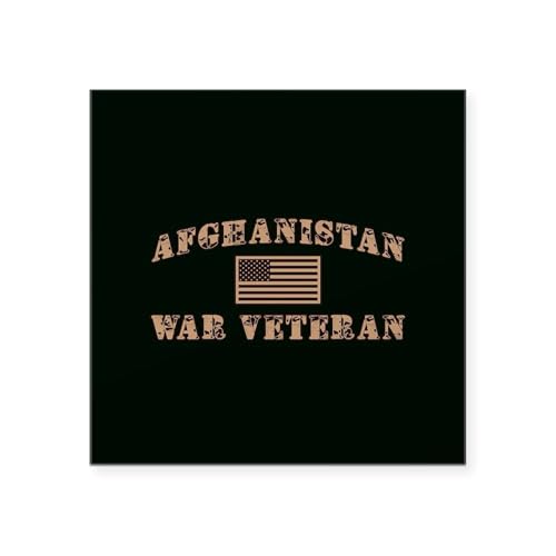 Clear - Afghanistan War Veteran Square Sticker 3 X 3