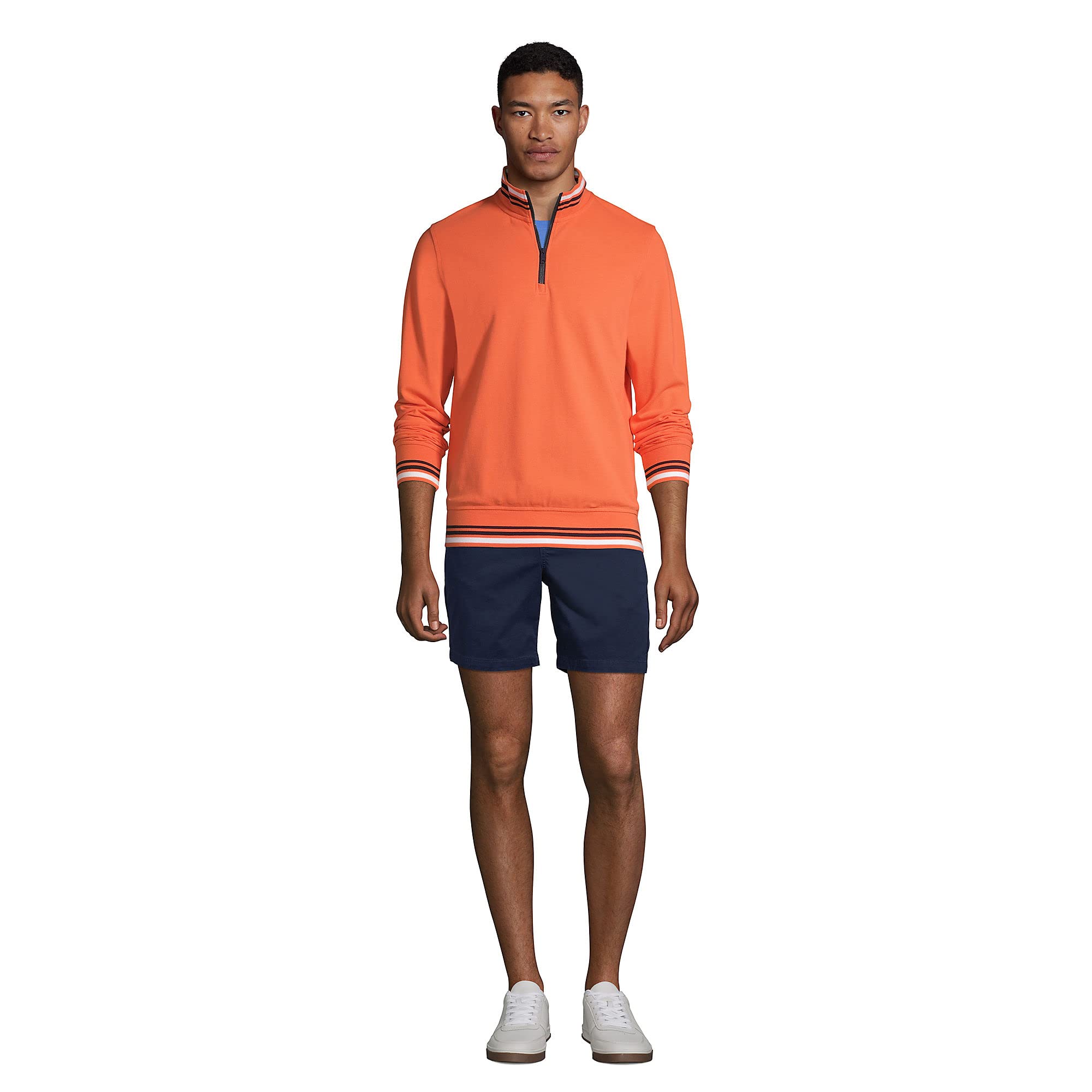 **Lands' End Men's Comfort First Knockabout Deck 7-Inch Shorts - Radiant Navy, Regular Fit, XX-Large - Casual Wear, Beach, Lounge & Outdoor Activities**