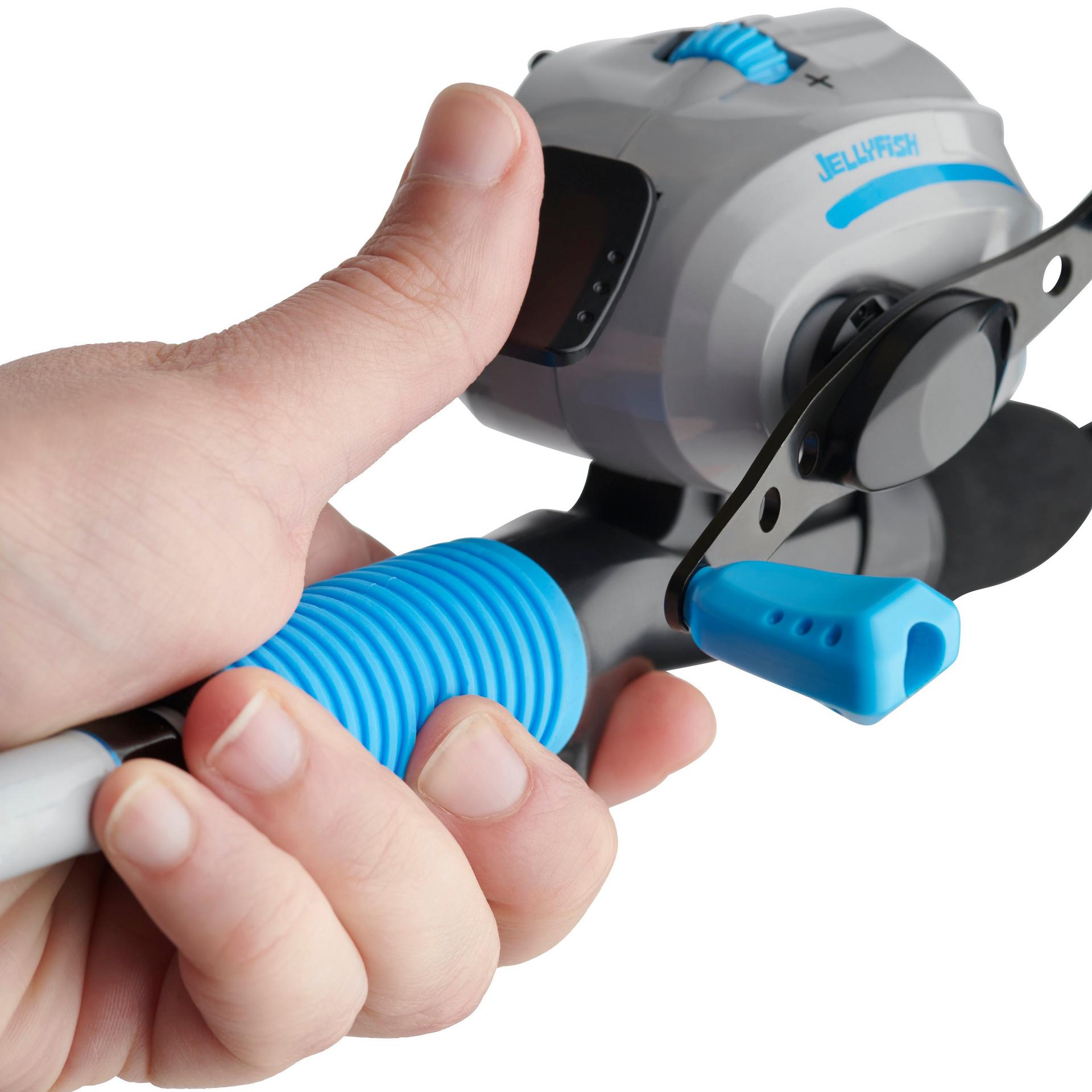 Jellyfish® Spincast Fishing Rod and Reel Combo - Lightweight Spinning Combo for Freshwater & Saltwater Fishing - Perfect for Beginners and Anglers - Ideal for Shore, Pier, and Boat Fishing