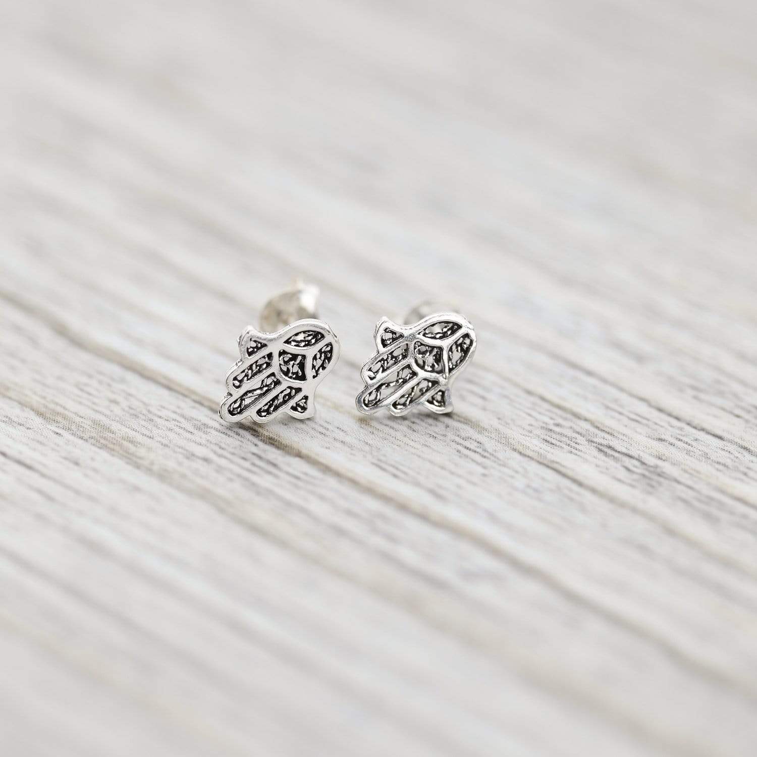 Hamsa Stud Earrings for Women - Gold Plated Evil Eye Protection Jewelry - Perfect for Everyday Wear, Gifts & Spiritual Healing
