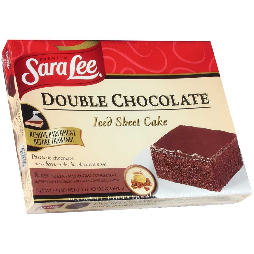 Sara Lee Iced Double Chocolate Sheet Cake - 12x16 Inch (4 Pack) | Bulk Dessert for Parties, Birthdays & Events | Rich Chocolate Flavor, Ready to Serve