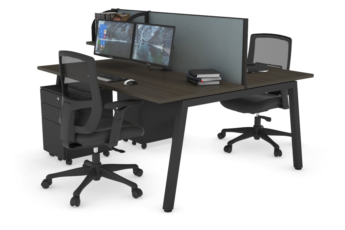 2-Person Office Workstation Desk - 1800L x 700W Dimensions - Perfect for Shared Workspaces & Collaborative Office Environments