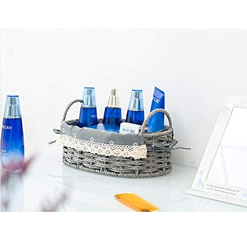 Woven Laundry Hamper & Storage Basket with Handles - Organizer Bin for Home, Toiletries, Stationery, Toys | Perfect for Bedroom, Bathroom & Closet Organization