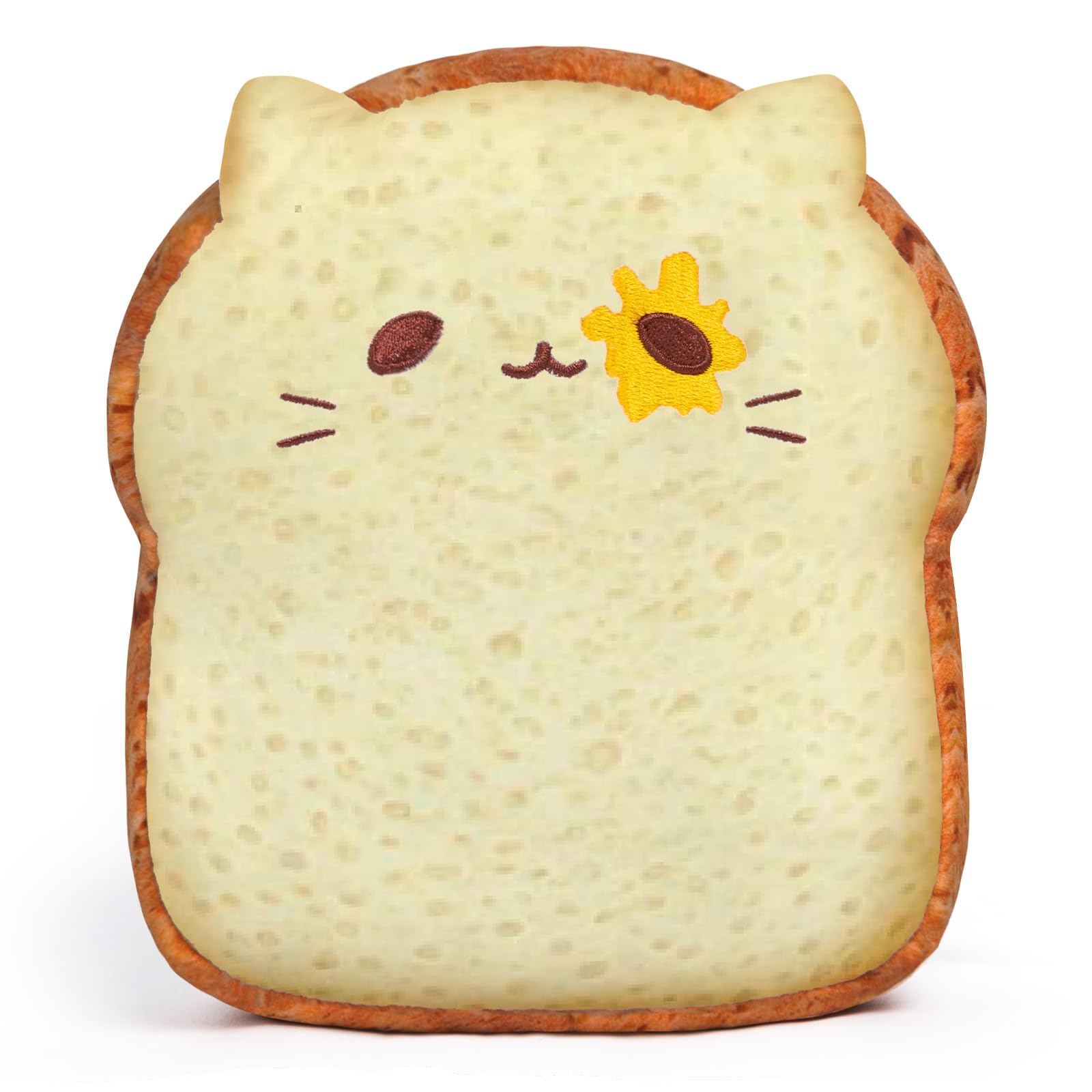 **Mewaii Sliced Bread Toast Pillow - Soft Plush Stuffed Toy for Kids & Adults (16cm) - Cute Bread Shaped Gift for Home Decor, Bedroom, Office & Photo Props**
