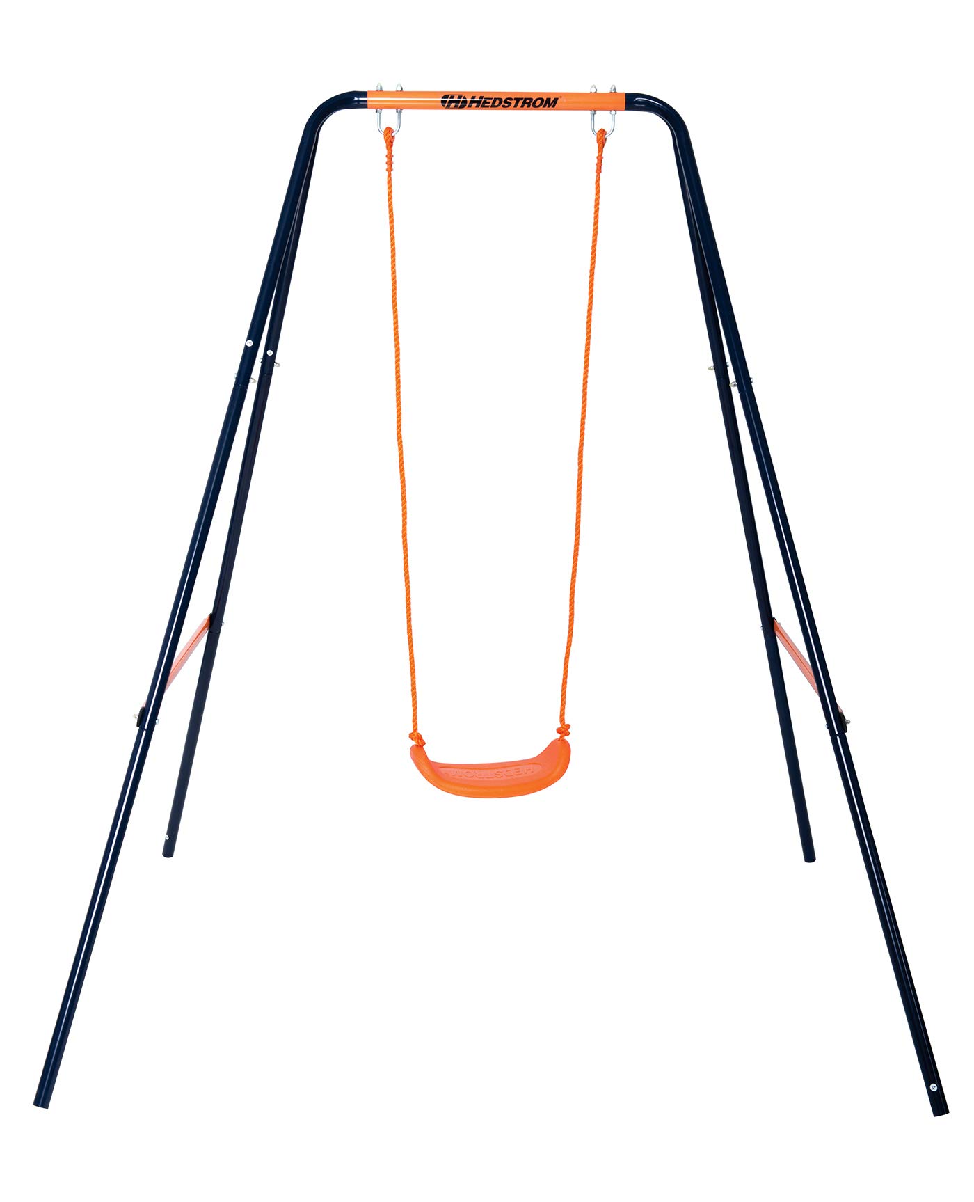 Hedstrom M08655-02 Single Swing Set - Blue & Orange Outdoor Swing for Kids, Backyard Playground Equipment - Perfect for Gardens, Parks & Play Areas