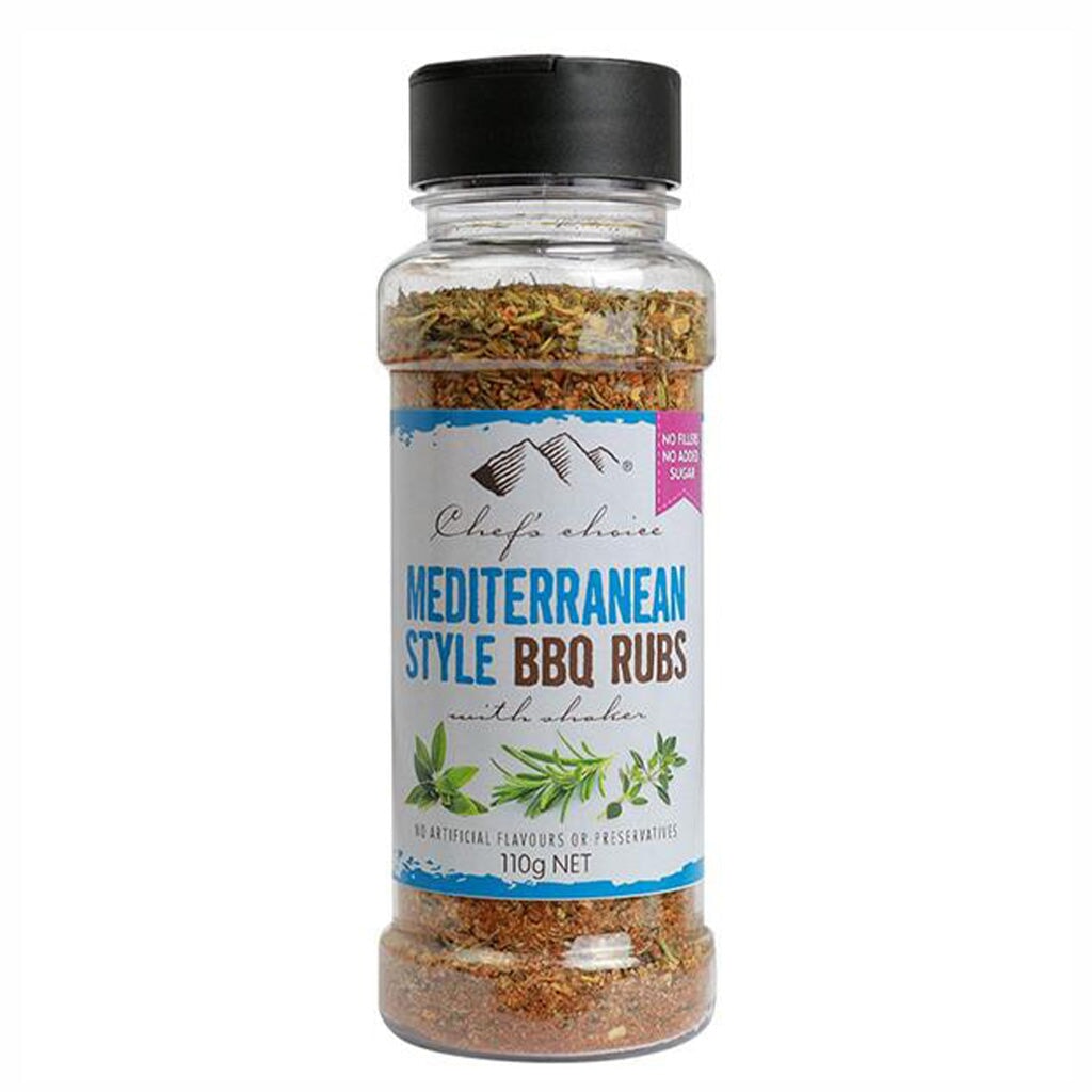 Chef's Choice Mediterranean Style BBQ Rub - Premium Seasoning for Grilled Meats, Chicken & Seafood | Perfect for Outdoor Cooking, Backyard BBQs & Summer Parties