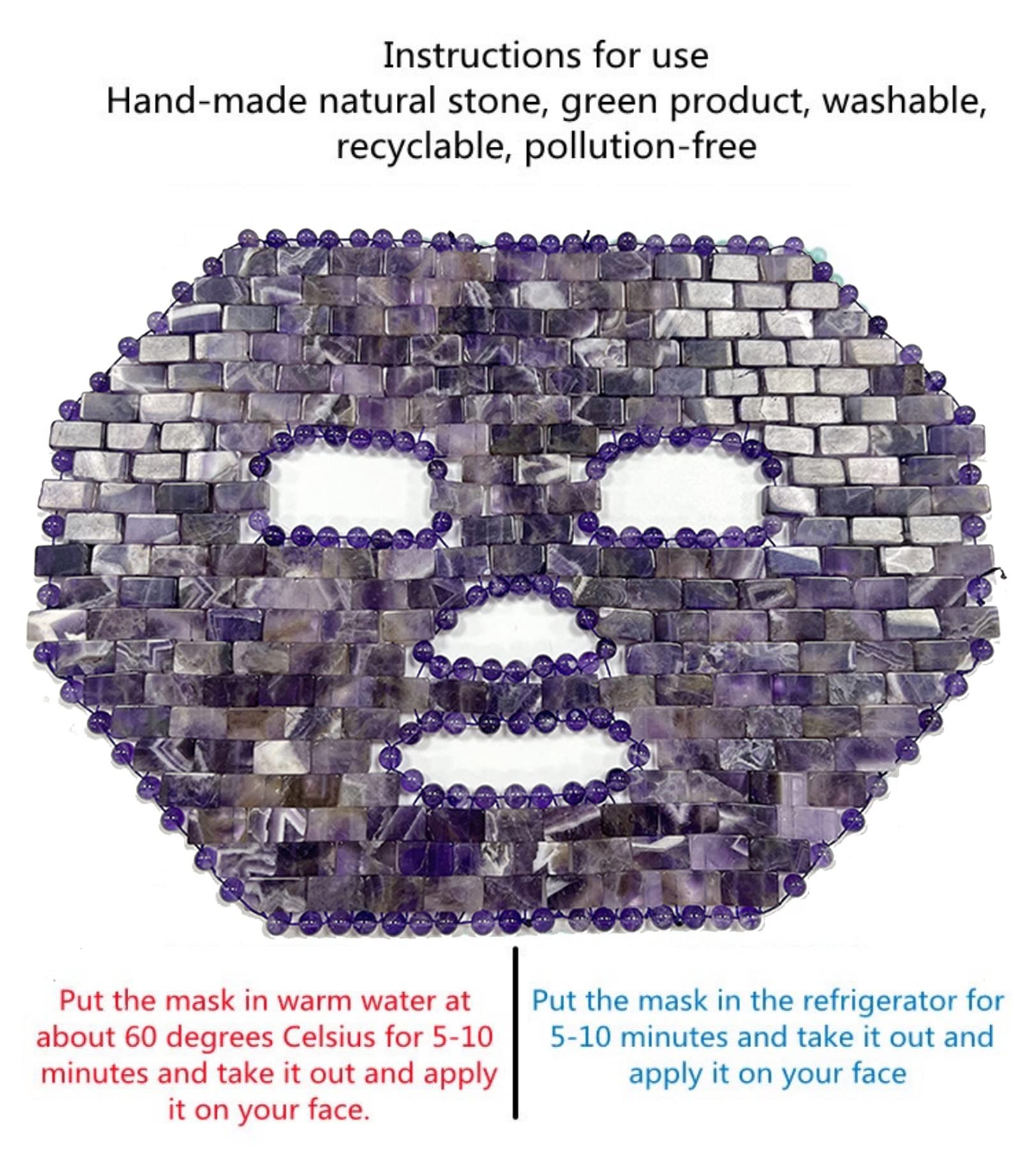 Natural Jade Facial Mask Set - Anti-Aging Sleeping Mask with Eye Mask, Jade Roller & Gua Sha Tool for Skincare, Cold Therapy & Relaxation | Perfect for Beauty Routine, Yoga & Meditation Self-Care Sessions