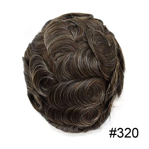 #320 3# DARK BROWN WITH 20% SYNTHETIC GREY-100% light to medium density