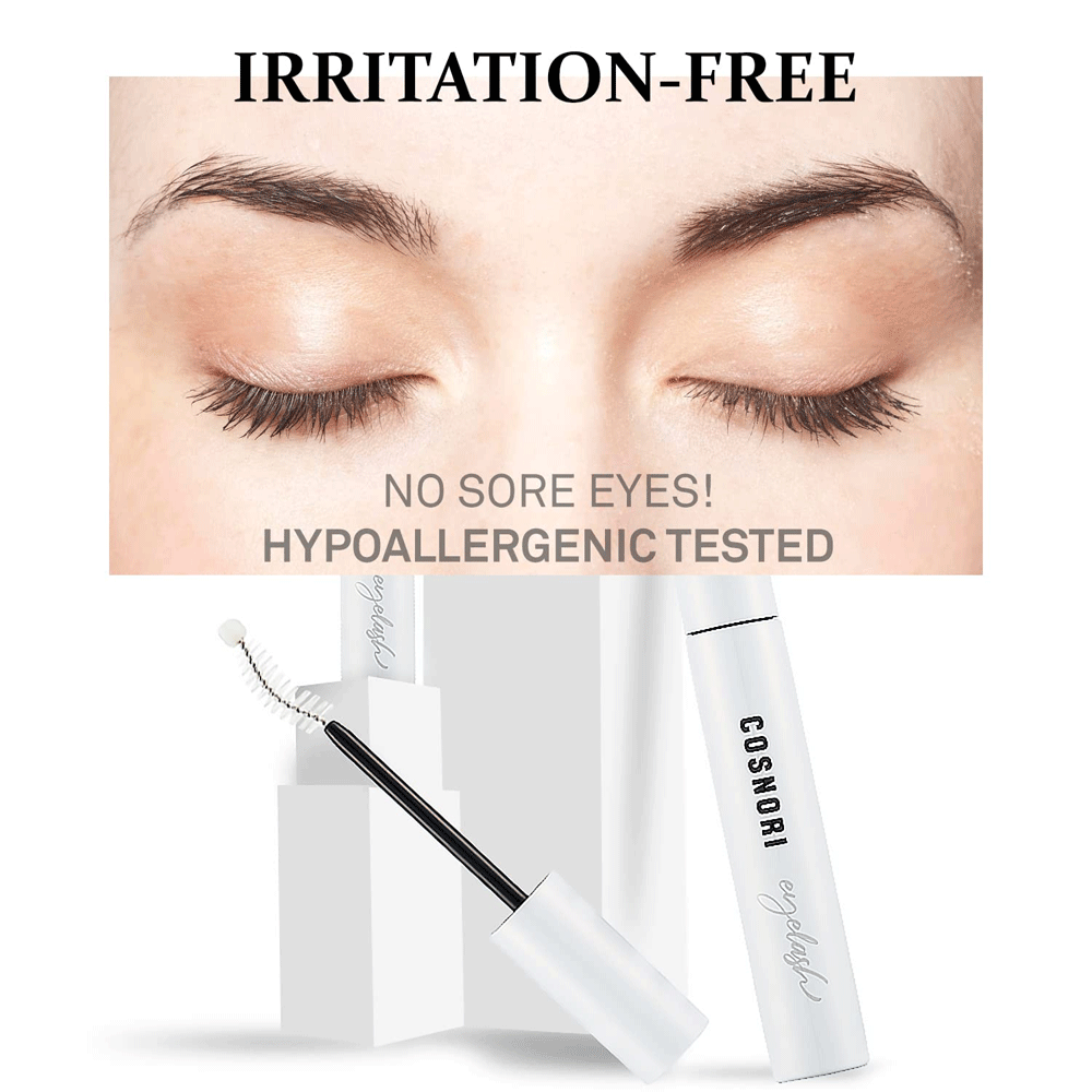 COSNORI Long Active Eyelash Serum 9ml - Natural Lash Growth Enhancer for Thicker, Longer Lashes - Perfect for Nighttime Lash Care & Daily Use