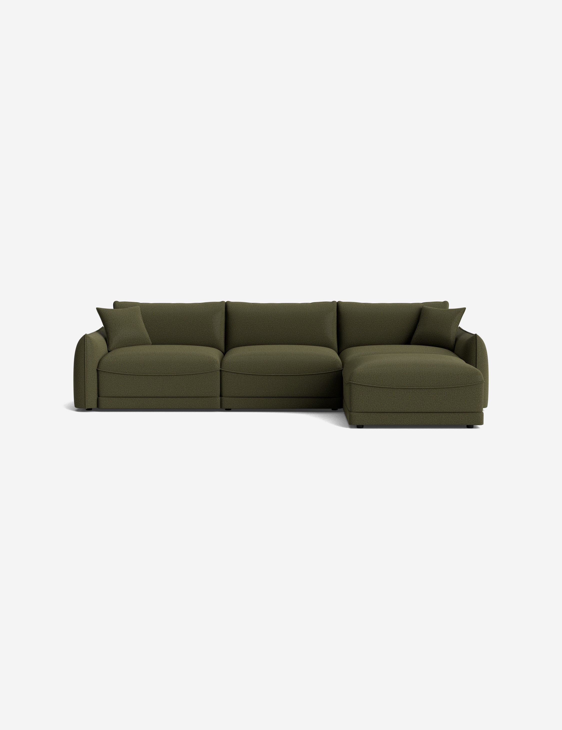 Balmer Sectional Sofa with Ottoman - Modern L-Shaped Couch Set for Living Room, Lounge & Family Room - Comfortable Fabric Sofa for Relaxing, Entertaining & Movie Nights
