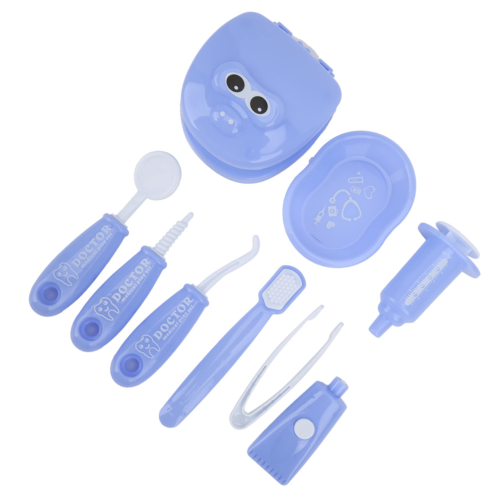 9-Piece Kids Dentist Toy Set - Doctor Kit for Children, Medical Pretend Play Toys, Role Playing Supplies (Purple) | Perfect for Imaginative Play, Dental Education & Preschool Learning Activities