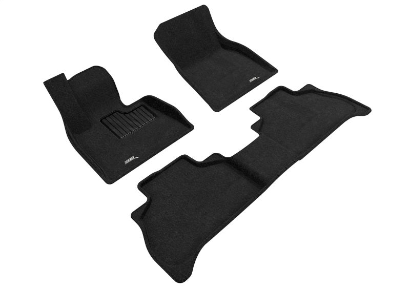 3D MAXpider Custom Fit All-Weather Floor Mats for 2019-2022 BMW X5 (G05) - 5 Passenger, Elegant Black (R1 & R2 Series) | Premium Car Interior Protection for SUVs, Winter & Rainy Weather