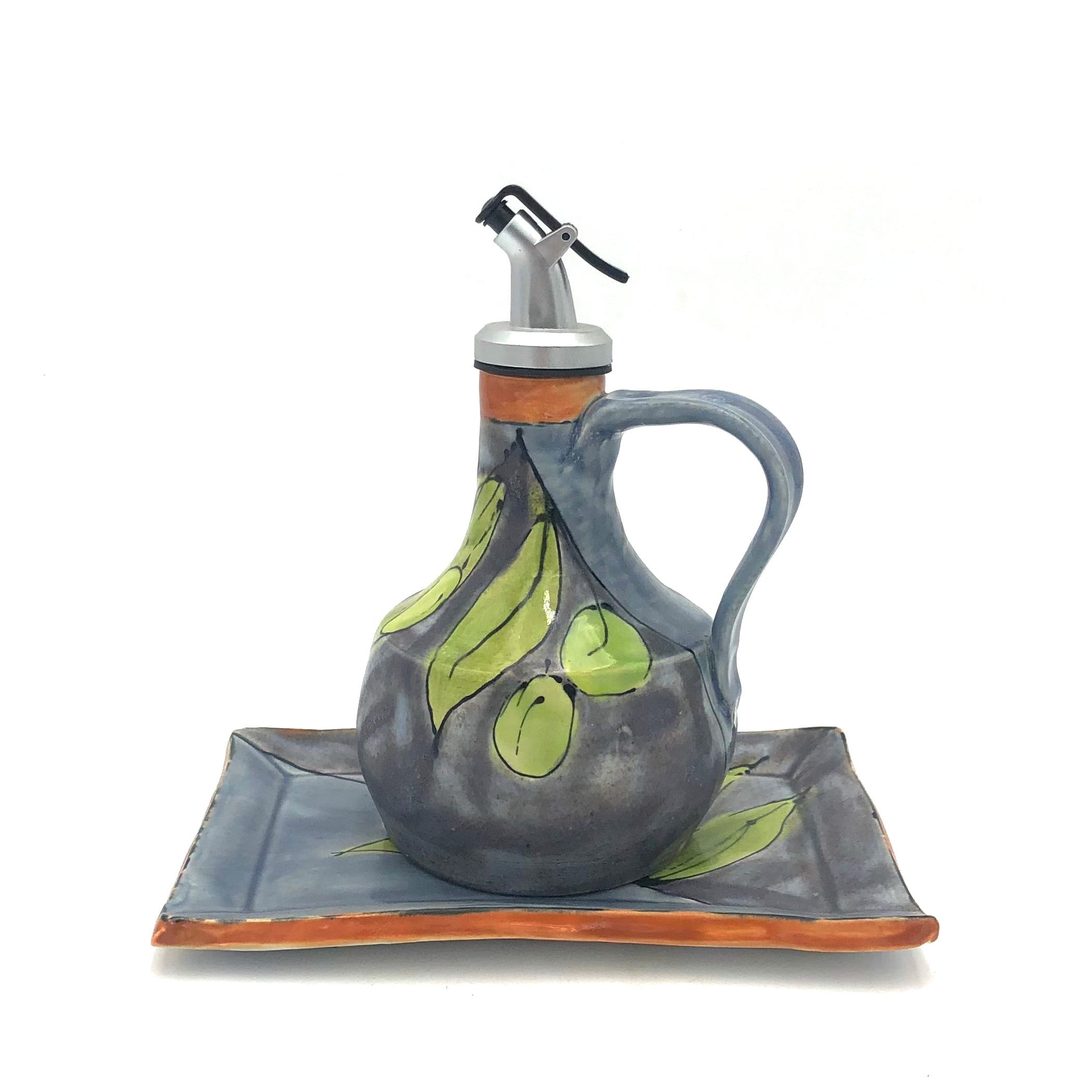 Premium Sullivan Oil & Tray Set - 'Autumnal Symphony' #DS1423 - Perfect for Home Decor, Gift Giving & Fall Table Settings
