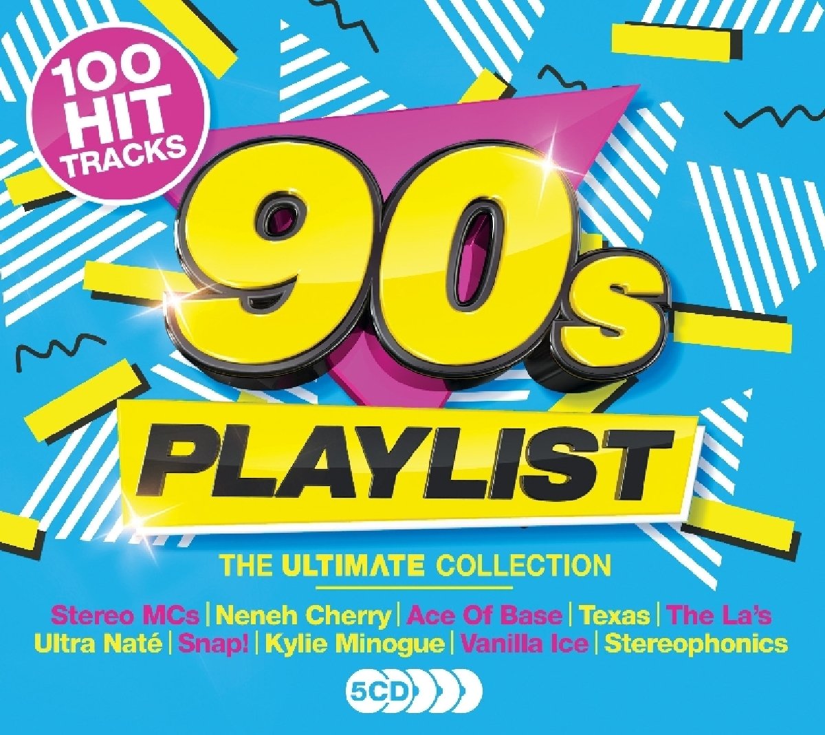 90s Ultimate Playlist Box - Nostalgic Music Collection for Parties, Road Trips & Home Entertainment