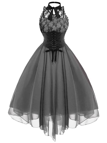 Gray Gothic Dress