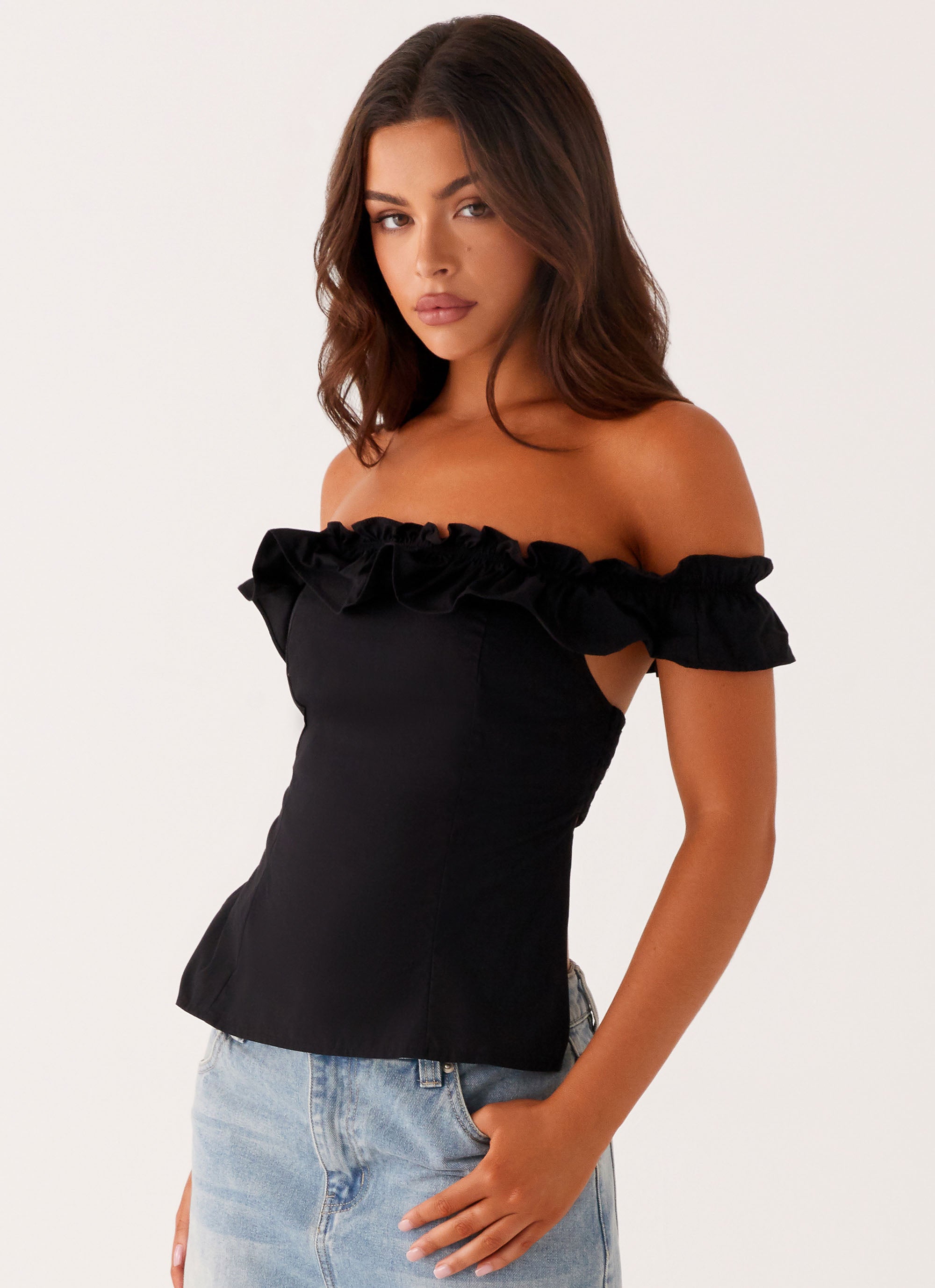Gwyneth Top - Women's Black Blouse for Work, Casual & Evening Out | Elegant & Comfortable