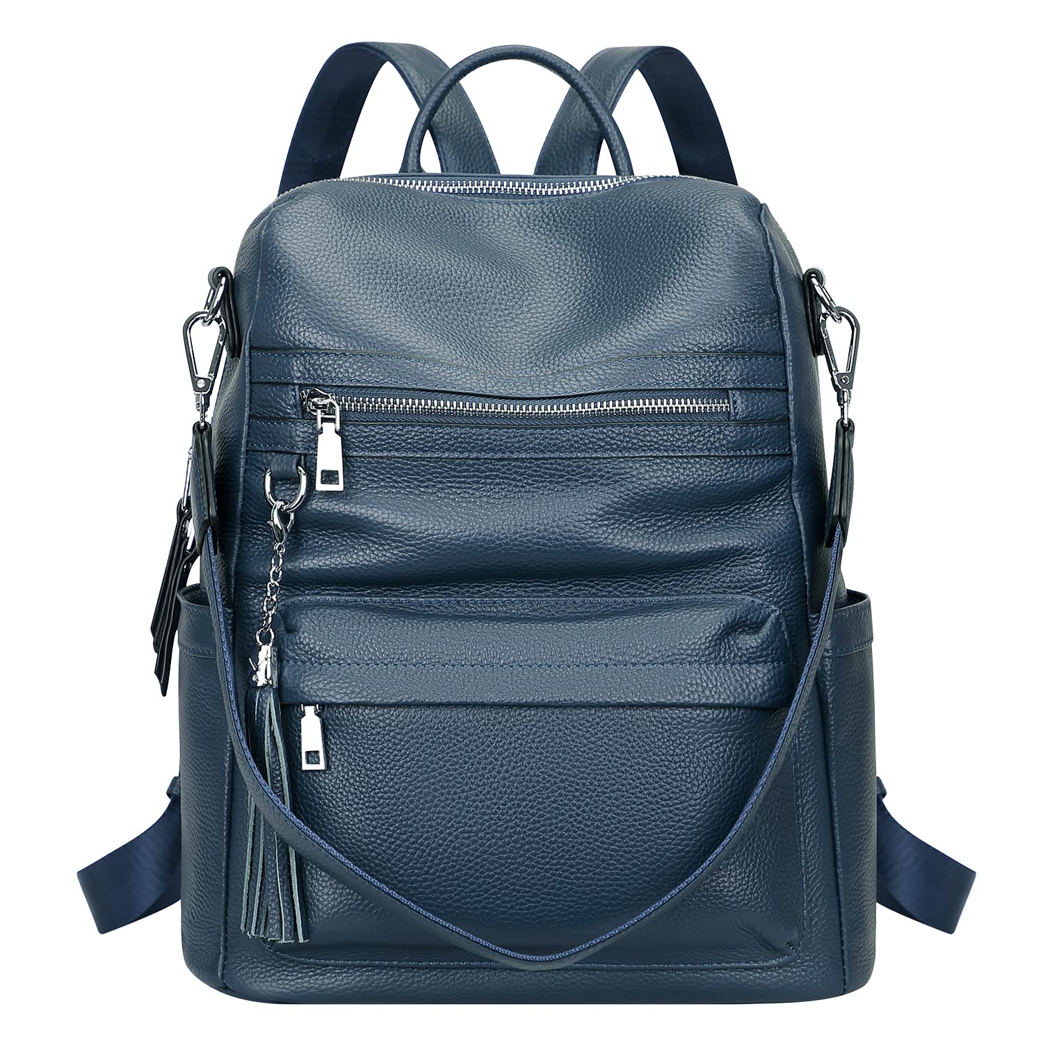 ALTOSY Genuine Leather Backpack for Women - Convertible Shoulder Bag & Crossbody Purse - Soft Large Daypack for Work, Travel & Casual Outings