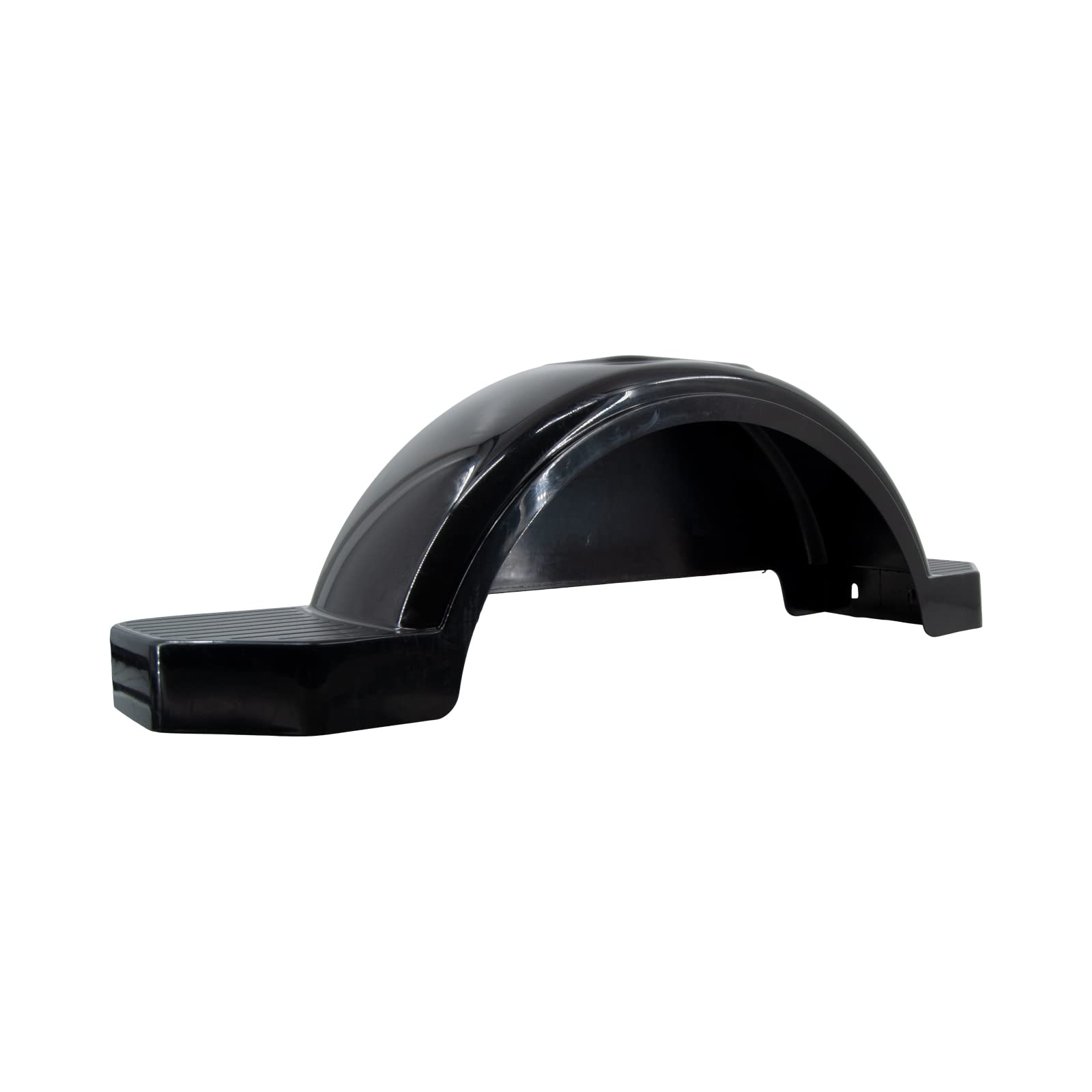 Heavy-Duty Black Plastic Single Axle Boat Trailer Fender with Non-Slip Steps - 9