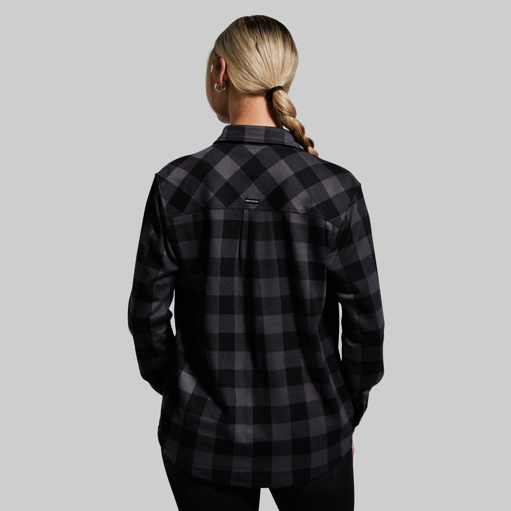 Woodsman Stretch Flannel Shirt for Men - Comfortable & Durable Smoke Gray Plaid - Perfect for Outdoor Adventures & Casual Wear