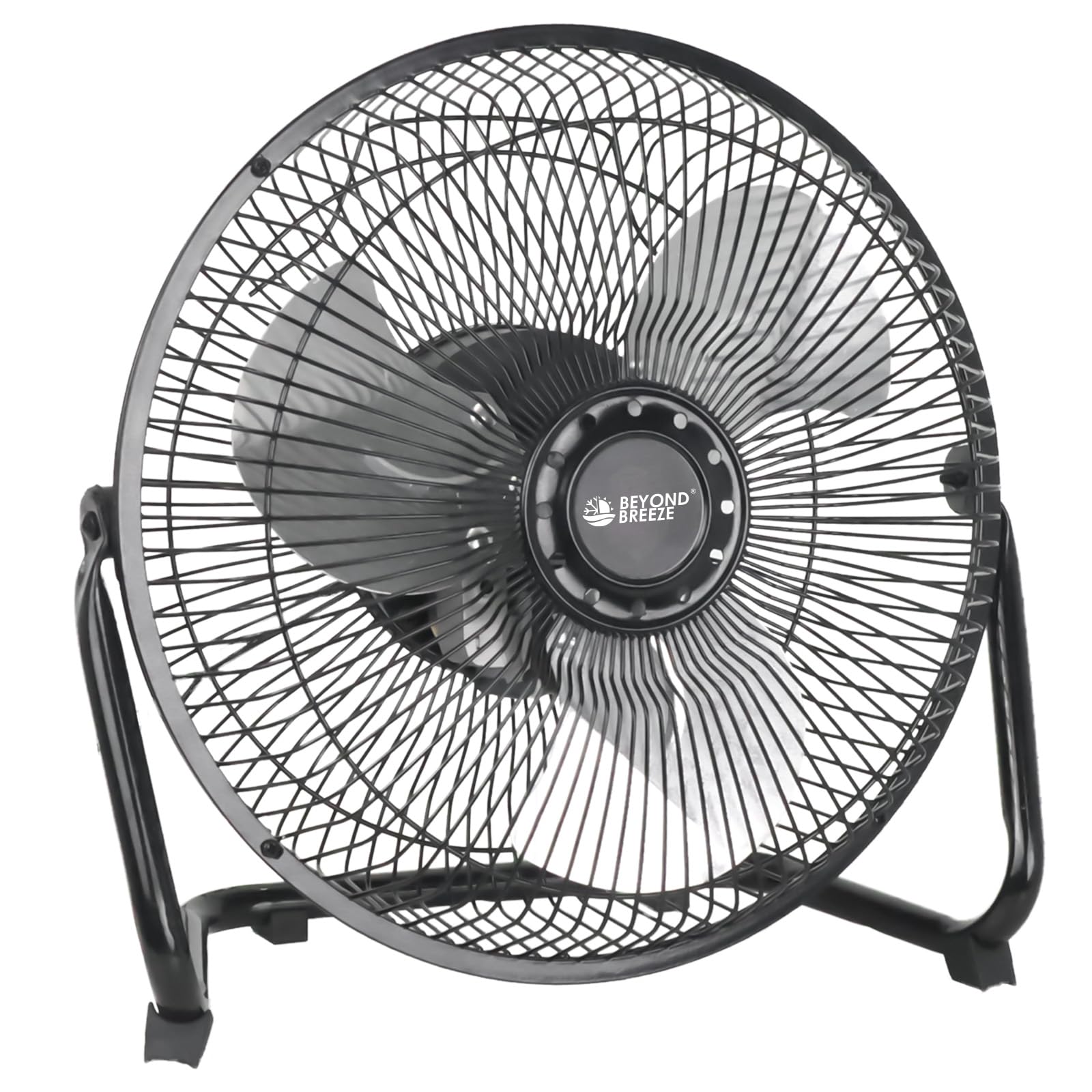 9 Inch 3-Speed All Metal Floor Fan - Adjustable Tilt Small Desk Fan for Office, Bedroom & Home Cooling | Quiet Personal Fan for Workstation, Tabletop & Indoor Use