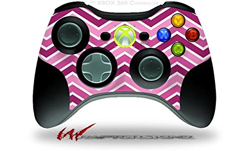 Xbox 360 Controller Vinyl Skin - Zig Zag Pink WraptorSkinz Decal for Gaming