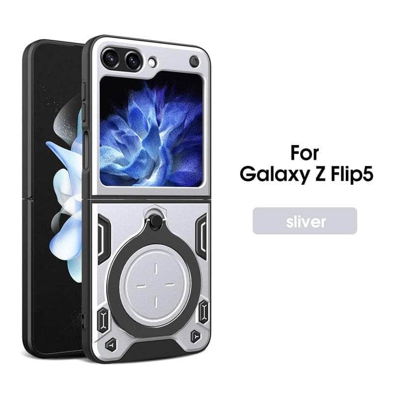 Samsung Galaxy Z Flip5 Magnetic Car Mount Case - Shockproof Protective Cover for Wireless Charging | Perfect for Driving & Hands-Free Use