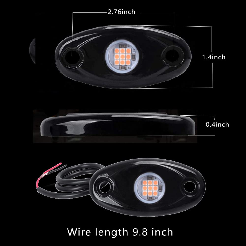 6 Pods LED Rock Lights - Purple Underbody Glow Kit for Trucks, Cars, ATVs, SUVs & Boats | Waterproof Underglow Neon Accent Lighting for Off-Road, Night Driving & Vehicle Customization