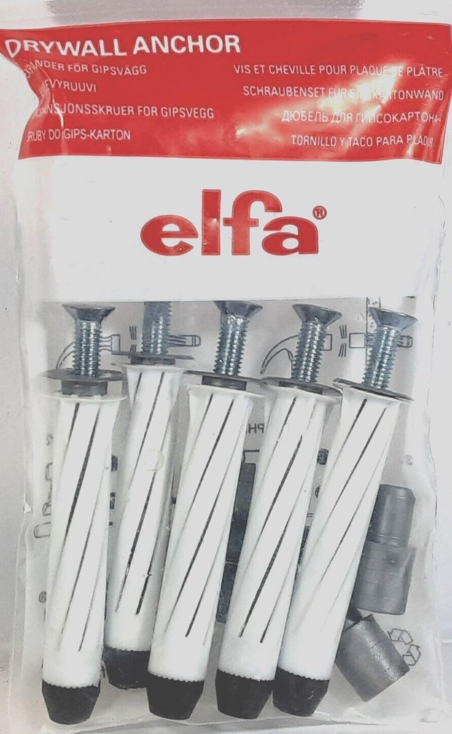 The Container Store Drywall & Plaster Anchors - Heavy Duty Wall Anchors for Hanging Pictures, Shelves & Decor - Perfect for Home & Office Use