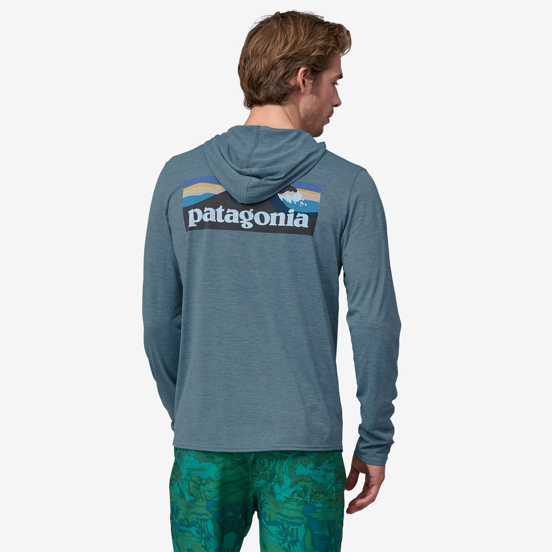 Capilene® Cool Daily Graphic Hoody for Men - Lightweight & Breathable Hooded Sweatshirt - Perfect for Hiking, Running & Outdoor Activities