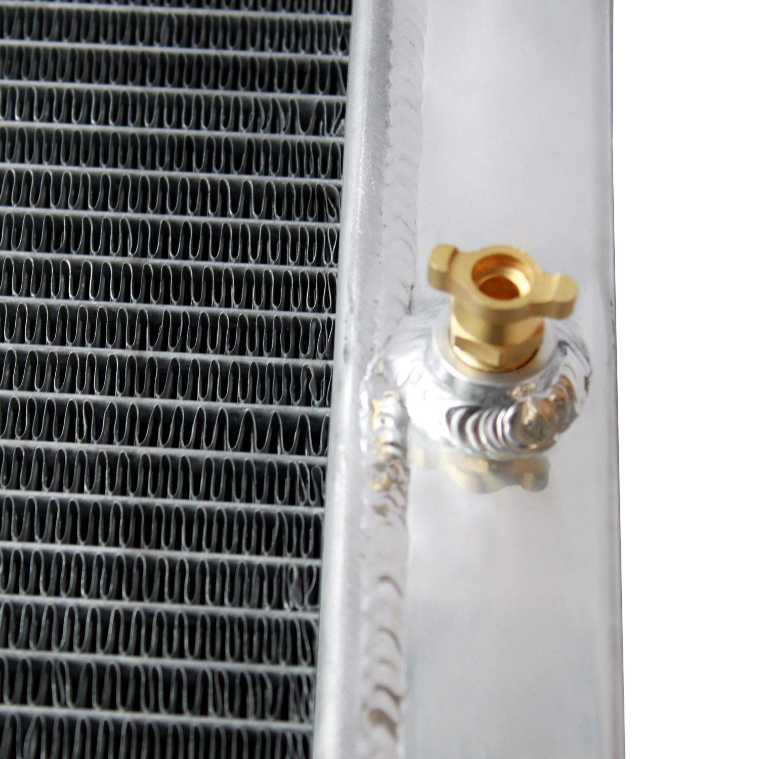 High-Performance Aluminum Radiator for Double Pass Dragster & Roadster - 3 Row Core Cooling with Electric Fan Shroud & Thermostat Kit - Perfect for Racing, Hot Rods & Performance Upgrades
