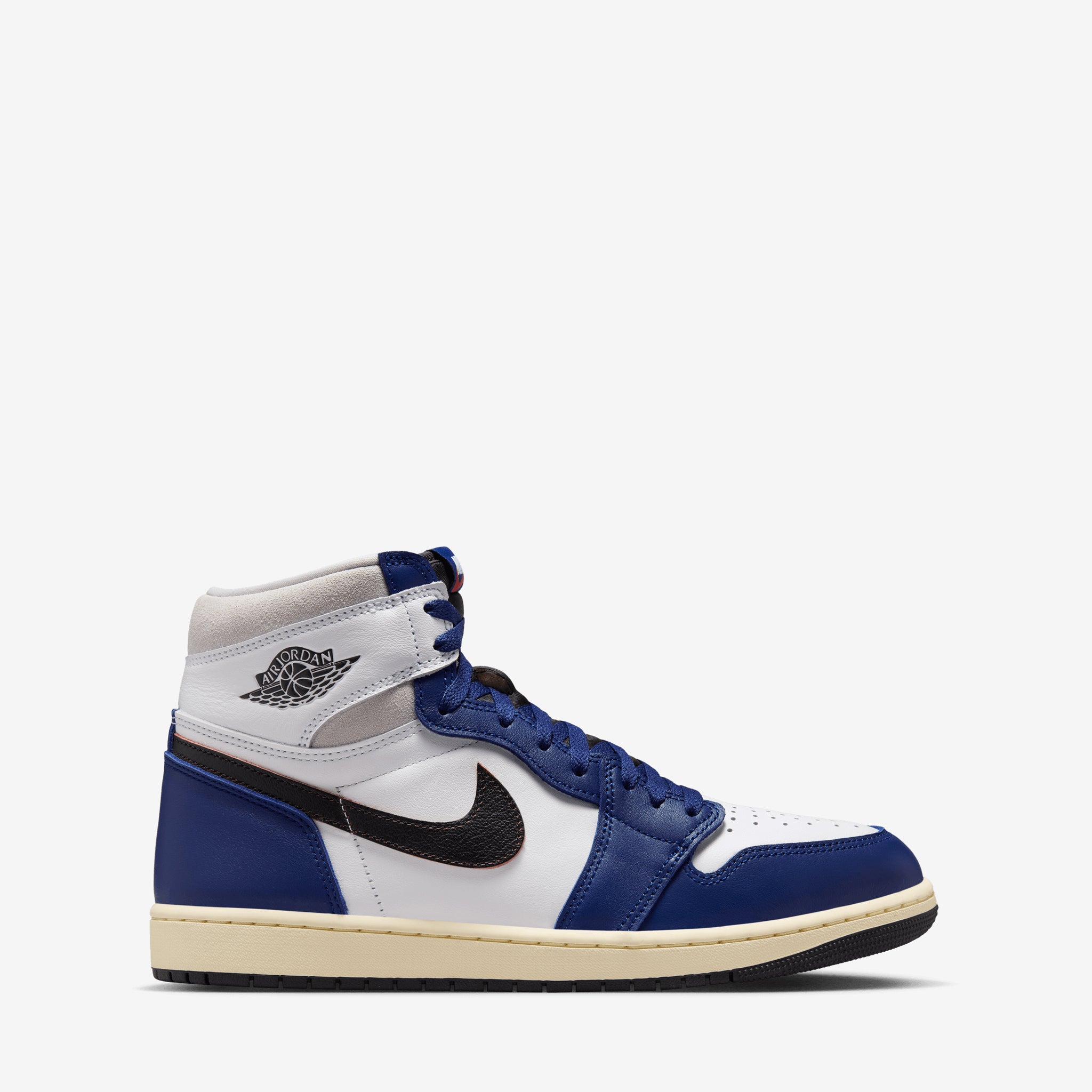 Air Jordan 1 High OG 'Rare Air' Sneakers - White, Neutral Grey, Deep Royal Blue & Black | Retro Basketball Shoes for Men | Perfect for Streetwear, Casual Outfits & Sneaker Collectors