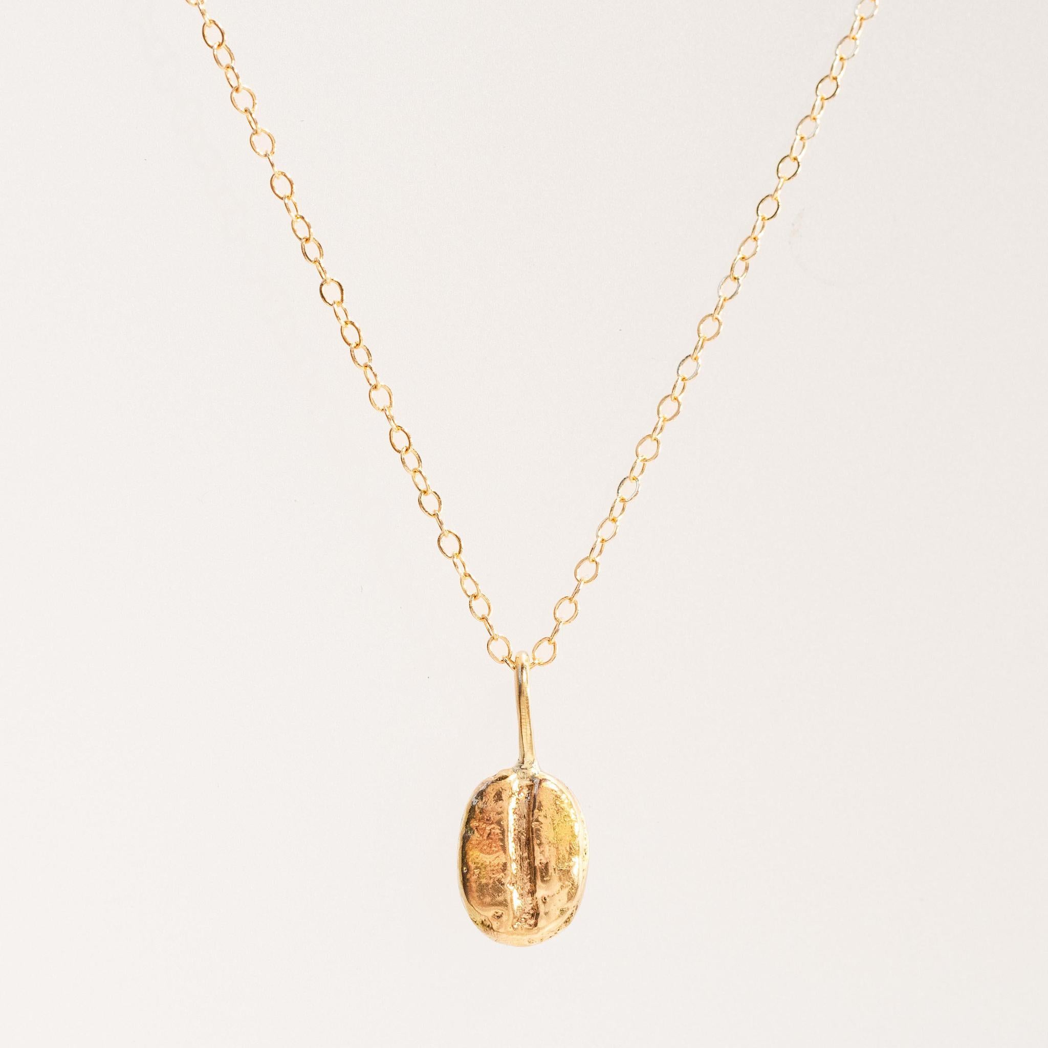 Cast Coffee Bean Charm - Handmade Vintage Jewelry for Coffee Lovers - Perfect for Necklaces, Bracelets & Keychains - Great Gift for Baristas & Coffee Enthusiasts