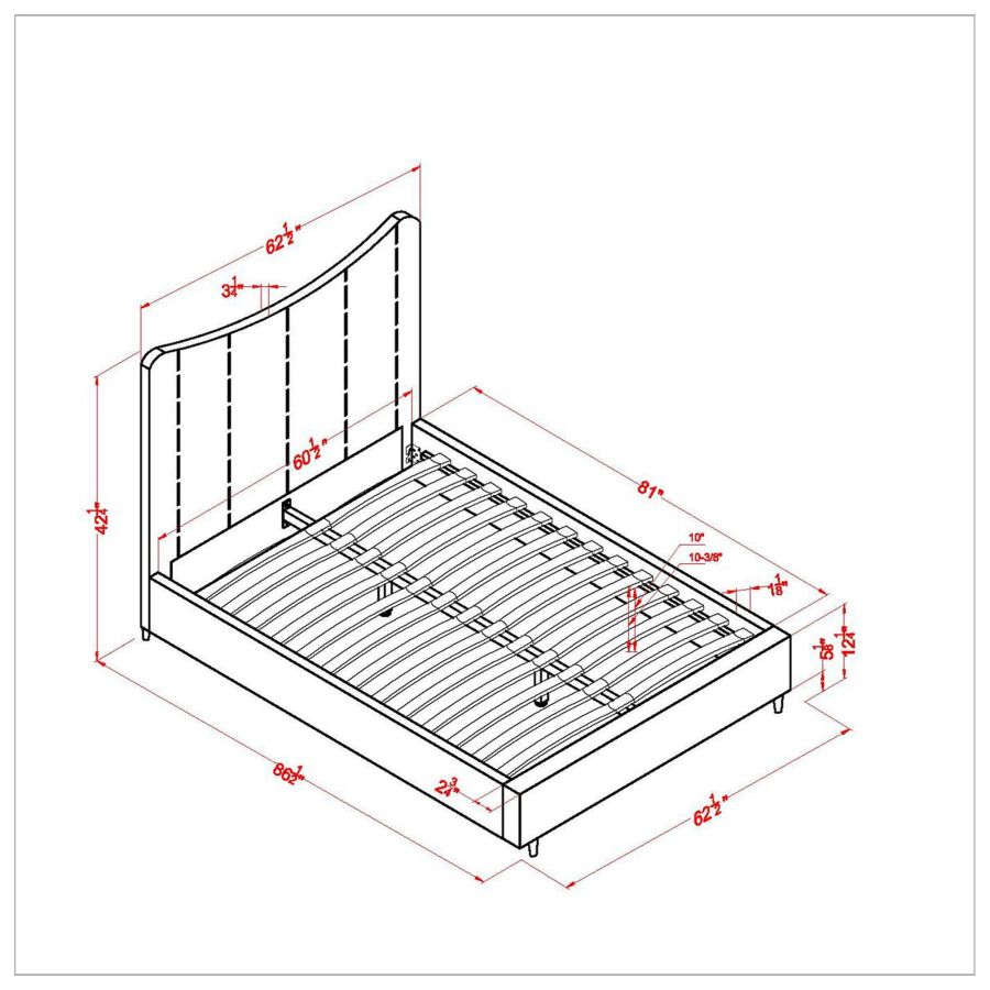 Rimo Platform Queen Bed Frame - Modern Minimalist Wooden Bed with Storage & Headboard - Perfect for Small Bedrooms, Guest Rooms & Apartments