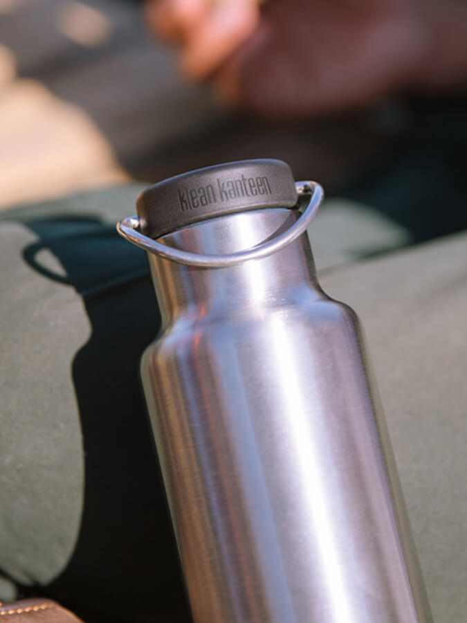 Klean Kanteen Loop Cap With Bale - Stainless Steel Water Bottle Lid for Outdoor, Hiking, and Travel - Eco-Friendly & Leak-Proof
