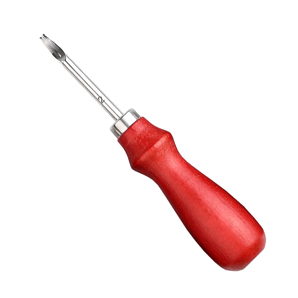 Premium Leather Edge Beveler Tool - 1.0mm Tapered Cutting Blade with Wood Handle for Leather Crafting & Skiving - Perfect for Leatherworking, DIY Projects, Shoe Repair & Bag Making