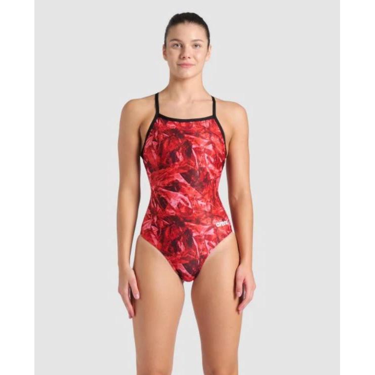 Sexy W Crackle One Piece Swimsuit with Light Drop Back - Perfect for Beach Vacations, Pool Parties & Summer Getaways