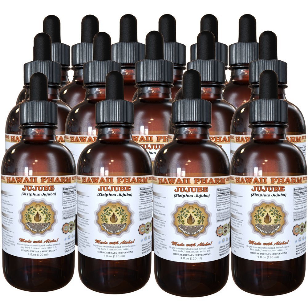 Organic Jujube Liquid Extract & Powder Supplement - Ziziphus Jujuba Tincture (15x4 oz) for Immune Support, Sleep Aid & Stress Relief - Perfect for Tea, Smoothies & Herbal Remedies