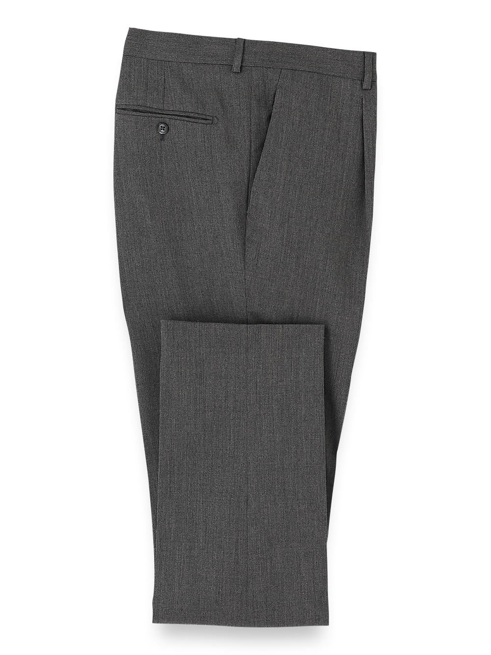 Premium Wool Single Pleated Dress Pants for Men - Classic Grey Office Trousers | Perfect for Business, Formal Events & Professional Workwear