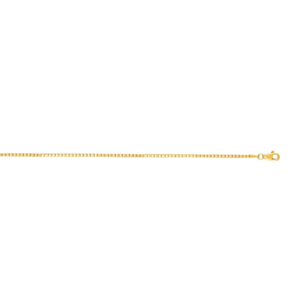14K Gold 1.8mm Semi Solid Box Chain Necklace for Women - Durable Fine Jewelry for Everyday Wear, Gifts & Special Occasions