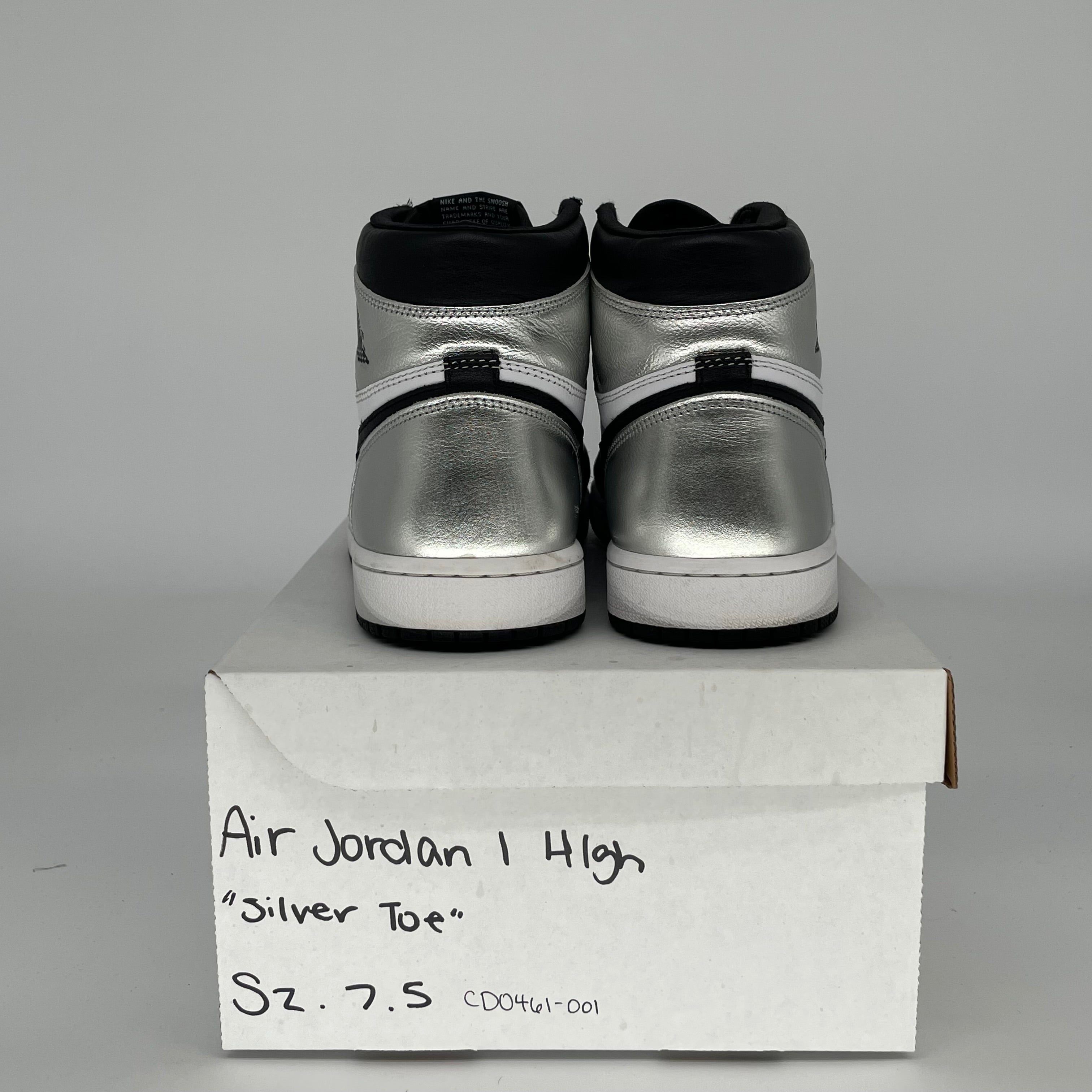 AIR JORDAN 1 SILVER TOE Women's Sneakers - Size 7.5/9W (CD4061-001) - Retro Basketball Shoes for Women, Fashion Streetwear & Casual Wear