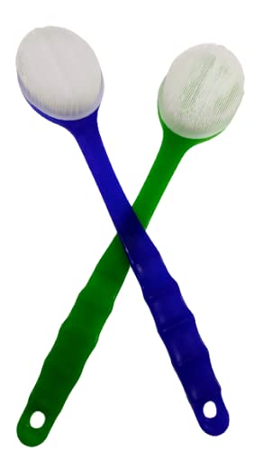 Exfoliating Body Scrub Brush for Shower & Bath - 2 Pack, Multi-Color - Perfect for Smooth Skin & Deep Cleansing at Home or Spa
