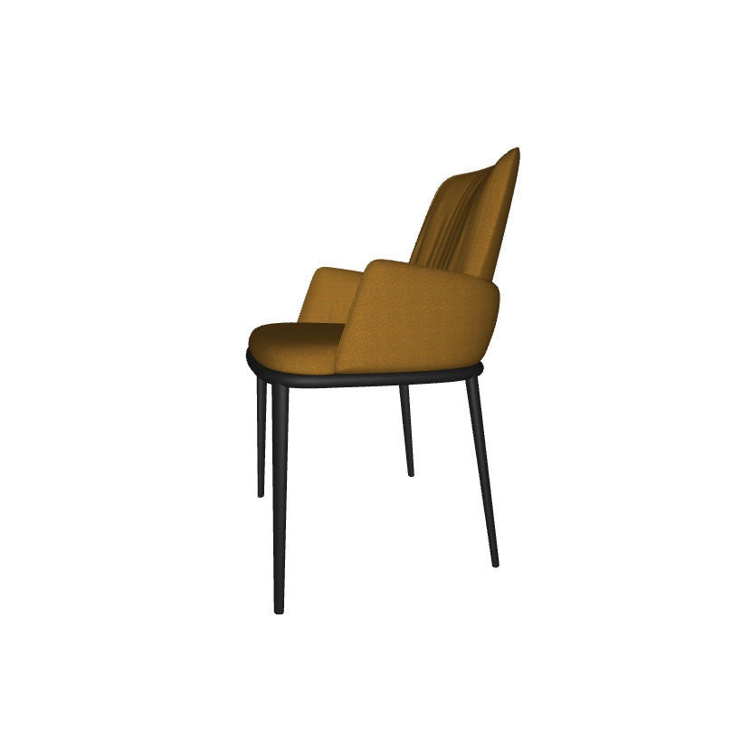 BELINDA ML Armchair - Modern Accent Chair for Living Room, Bedroom & Office - Comfortable Upholstered Lounge Chair with Wooden Legs - Perfect for Relaxing, Reading & Decorating