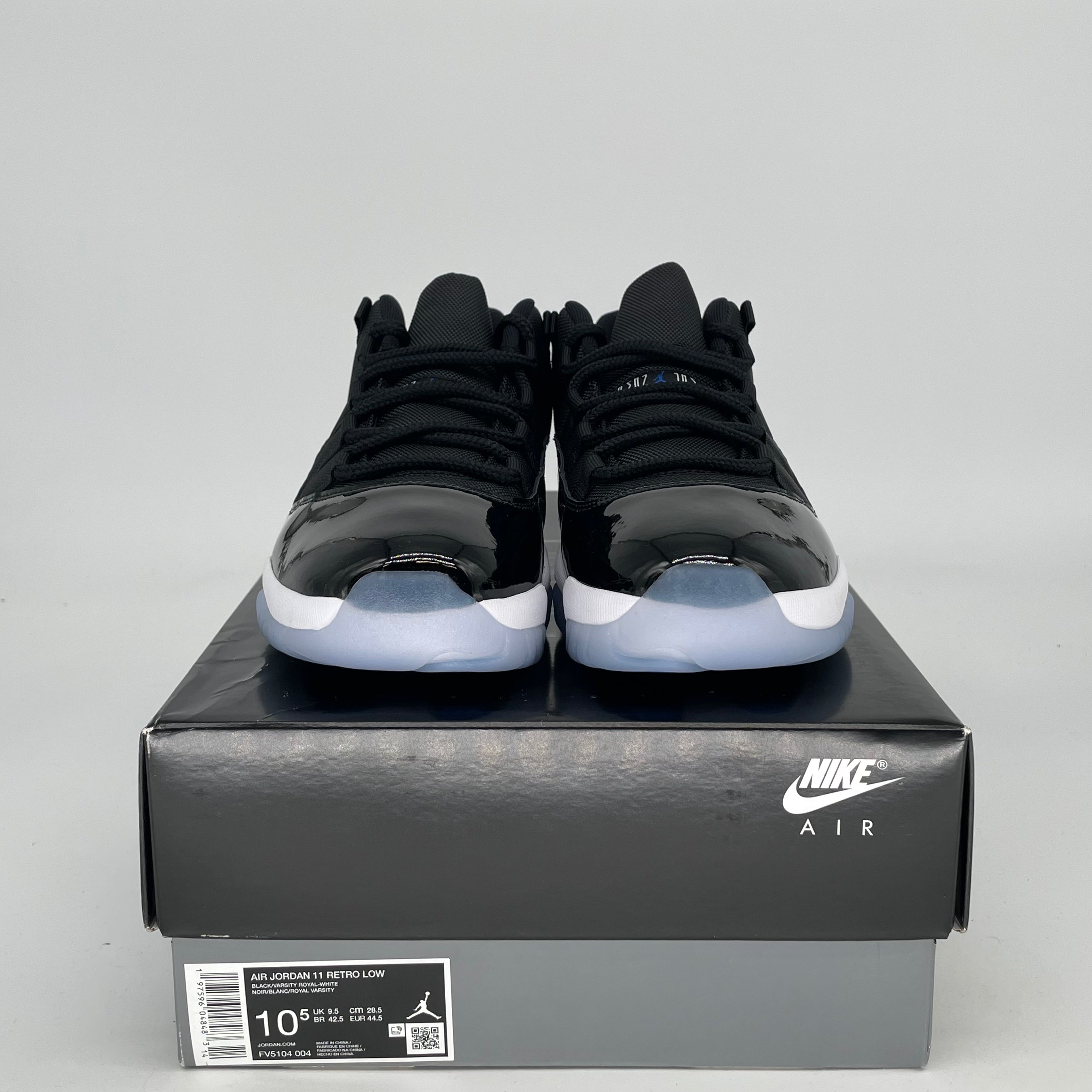 AIR JORDAN 11 LOW SPACE JAM Basketball Shoes Men's Size 10.5/12W Black/White FV5104-004 - Perfect for Streetwear, Casual Outfits & Basketball Games