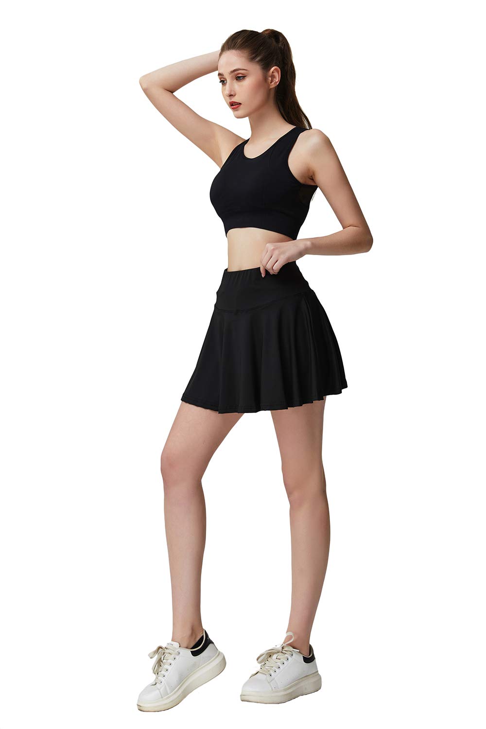 Women's Pleated Golf Skort with Pockets - Athletic Running & Tennis Skirt for Sports & Casual Wear