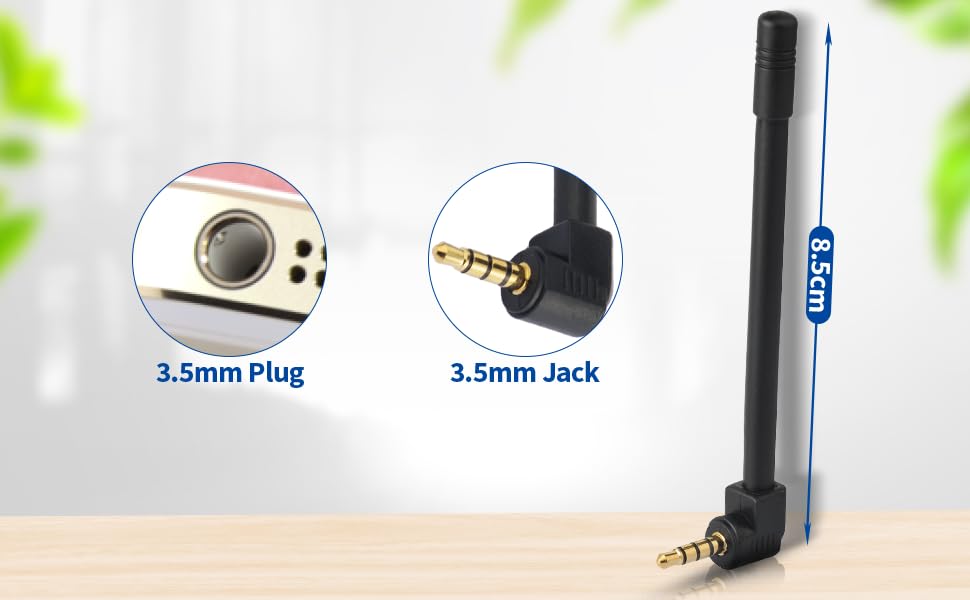 3.5mm FM Antenna Plug Connector Replacement for Bose Wave Music System - Compatible with Indoor Sound Radios, Bluetooth Stereo Receivers, AV Audio Video Home Theater Systems & HD Radio Tuners - Perfect for Enhanced Audio Reception & Signal Strength
